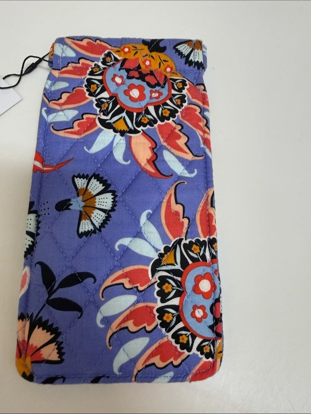 NWT Vera Bradley Purple Floral Quilted Sunglass Sleeve with Multicolor Accents